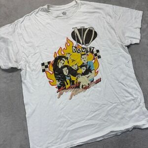 No Doubt Shirt Mens XL White Tragic Kingdom Band Graphic Tee Streetwear Ska Punk